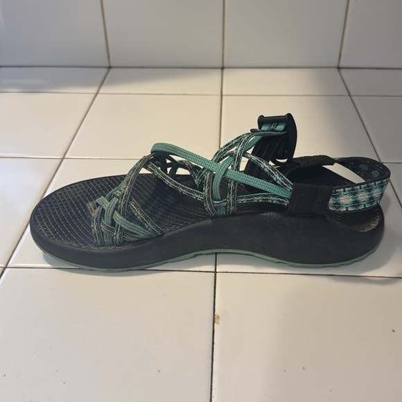 Chaco ZX Classic Sport Sandals Women's Size 8 Green/Black Adjustable - Picture 3 of 10